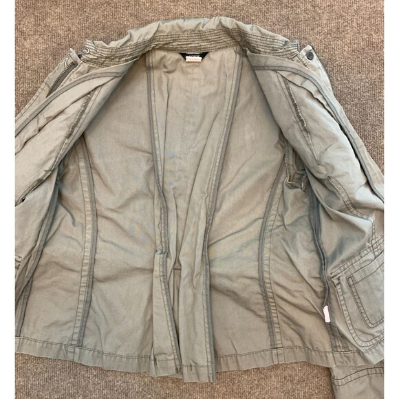 J Crew Jacket Womens 6 Military Utility Canvas Chore Barn Cargo Fitted Full Zip - Picture 3 of 10